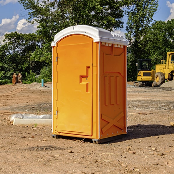 how often are the portable restrooms cleaned and serviced during a rental period in Kingston Illinois